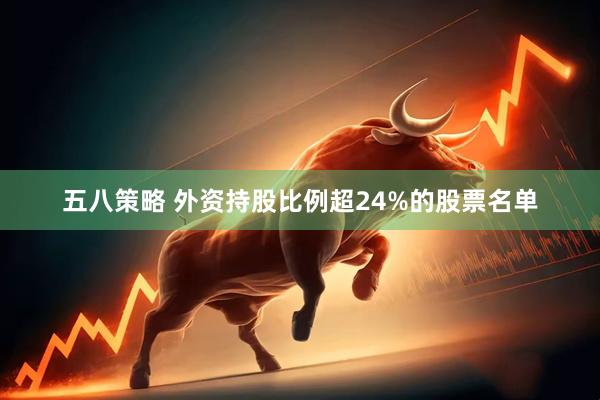 五八策略 外资持股比例超24%的股票名单